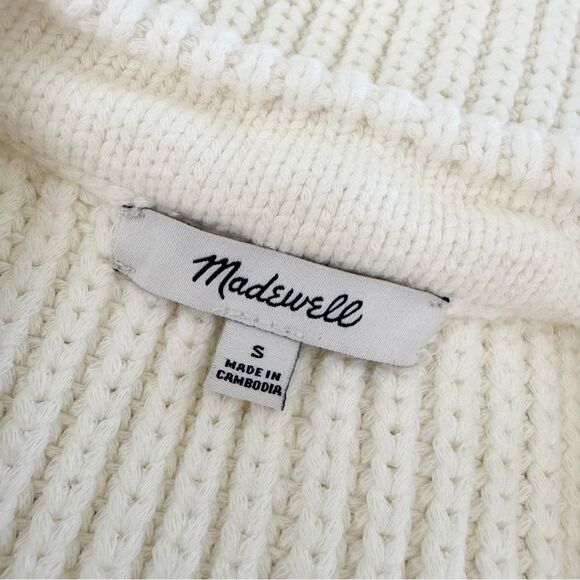 Madewell Cutaway Sweater Vest in Bright Ivory Size Medium NQ338 NEW Minimalist - Picture 9 of 12